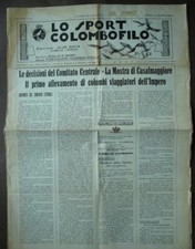 Colombi Sport Colombofilo 1938 Colombofilia Colombi Viaggiatori Casalmaggiore
