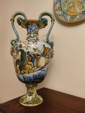 Large Ceramic Maiolica Vase