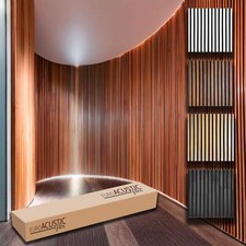 Pannello ACUSTICO Euroacustic Flex (1,65mq) a Lamelli in FIBRA DI LEGNO + feltro