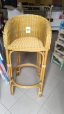 Sgabello Bar in Rattan e