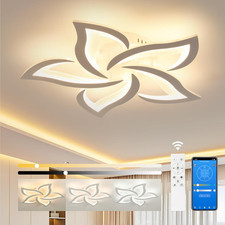 Lampadario Soggiorno Moderno, Plafoniera LED Soffitto Dimmerabile 3000K-6500K Co