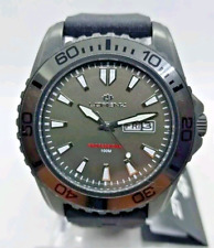 OROLOGIO UOMO LORENZ DAY DATE PROFESSIONAL DIVER,DIAL GRIGIO ,CINTURINO IN GOMMA