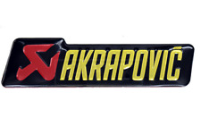 AKRAPOVIC PLACCA ALLUMINIO RESISTENTE 200 GRADI SCARICO MOTO KTM HONDA piccolo