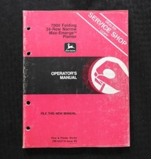ORIGINALE JOHN DEERE 7000 PIEGHEVOLE 24 FILE STRETTO MAX-EMERGE FIORIERA MANUALE BELLO