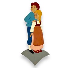 1950er Märchen-Holzbild von