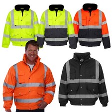 Hi Vis Viz Bomber Giacca Alta