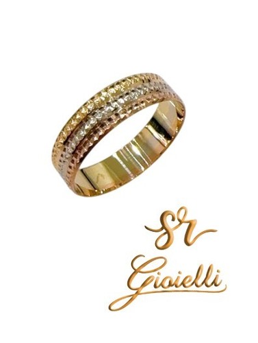 Anello fedina diamantata - anello,