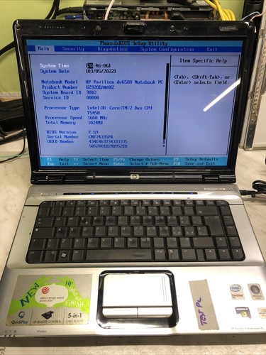 Dv6500 notebook - dv6500,