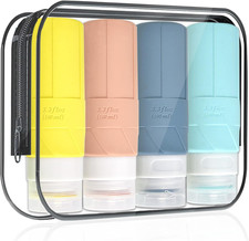 Boccette Da Viaggio 100 Ml, 4 Pezzi Contenitori Viaggio Liquidi, Kit Da Viaggio 