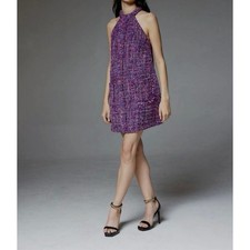 Zara Viola Tweed Halter Mini