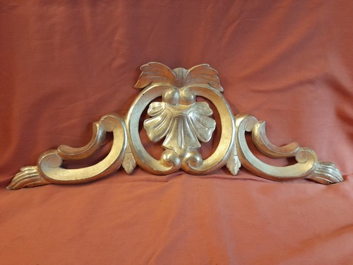 Cimasa legno foglia oro - legno,