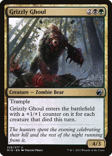 Mtg grizzly ghoul - grizzly, (foil)