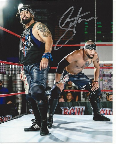 Santana autografato 8x10 aew - santana,