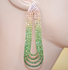 Orecchini Donna strass verdi
