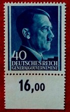 Francobollo Impero tedesco DR Governatorato generale Adolf Hitler seconda guerra mondiale 11