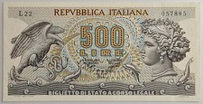500 lire aretusa - -, biglietto