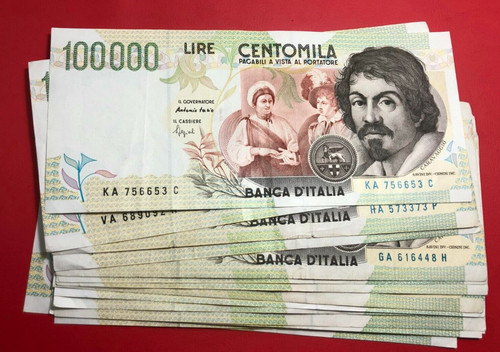 100 000 lire - 100.000, caravaggio