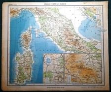Carta geografica antica ITALIA