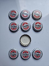 Birra Dreher Macomer Sfondo Bianco Tappi Corona Inutilizzati Lotto 10 Pezzi