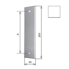 Placca cieca in alluminio per avvolgitore ZENITH