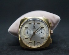 102# Cronografo Vintage LIP Geneve, Valjoux 7730, REF 438053, Placcato Oro