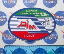 ADESIVO STICKER VINTAGE AUTOCOLLANT AUTO MOTO TUNING AIM CAMPIONE ITALIANO 1977