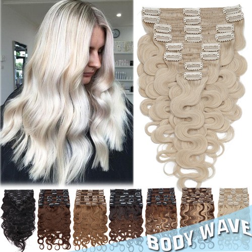 Thick wavy clip double weft - wavy, in