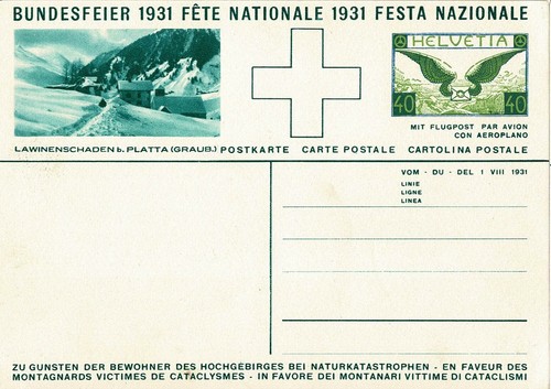 1931 svizzera cartolina - cartolina, festa