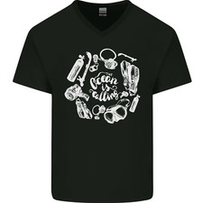 T-shirt da uomo collo a V