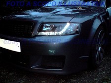 FARI DRL INSIDE DAYLIGHT LED DIURNI AUDI A4 8E B6 DAYLINE BLACK/CROMO 2000-2004