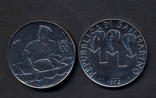 San marino 100 - lire, 1972