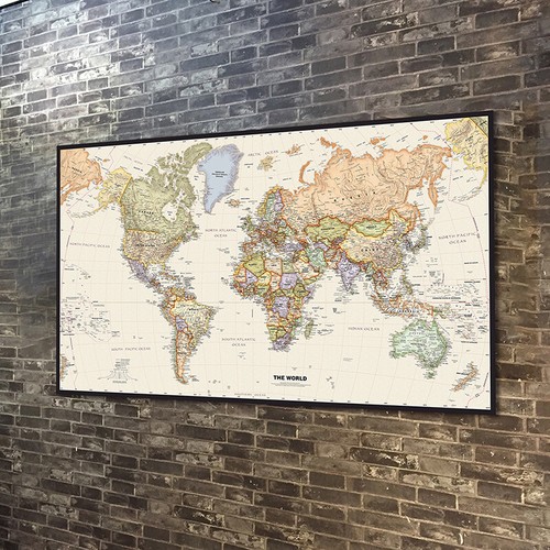 5x3ft grande mappa del - 5x3ft, mondo