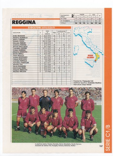Reggina serie 1993 1994 - reggina,