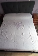 Copriletto vintage bianco matrimoniale cotone piquet