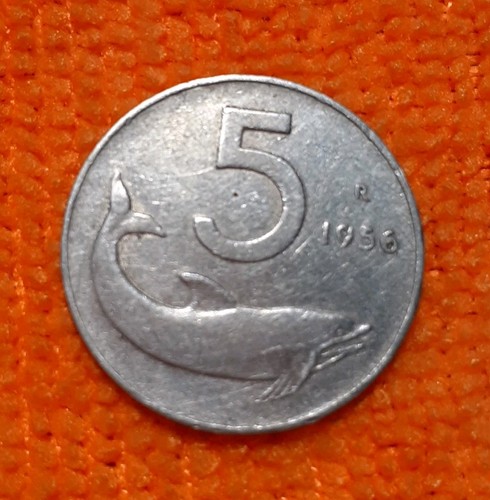 Italia lire delfino 1956 - 5,