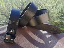 CINTURA IN CUOIO NERA SENZA