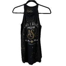 Southern Bliss Co Black Acid Wash Candeggina Splatter Cash Whiskey Festival Tank S