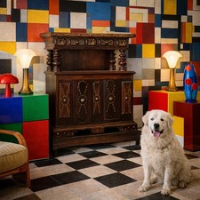 Credenza antica con alzata - antica,