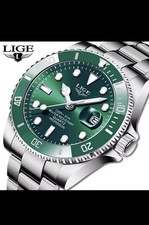 LIGE Top Brand di Lusso Moda Diver Orologio Da Uomo
