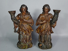 17e Secolo Coppia Figure Con