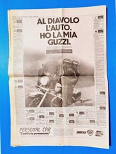 GAZZETTA DELLO SPORT 11 APRILE 1987 PAGINA MOTO GUZZI - ROMA-CARECA-STRAMILANO