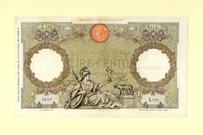 ITALIA ITALIA 100 LIRE CENTO BANCA D'ITALIA 21 NOVEMBRE 1942 P-60 VF++ RARA