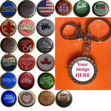 Crea la tua IMMAGINE Tappo Birra Soda Portachiavi Coca Cola Sprite Pepsi Bud Mountain Dew