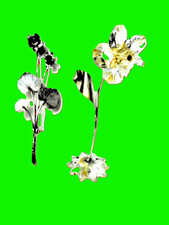 MINIATURA  ARGENTO 800 FIORI E SWAROSKI LA NOBLESSE VINTAGE DA COLLEZIONE 4 FOTO