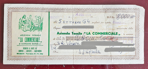 Cambiale con appendice - cambiale,