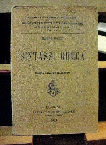 Belli sintassi greca 1912 - /,