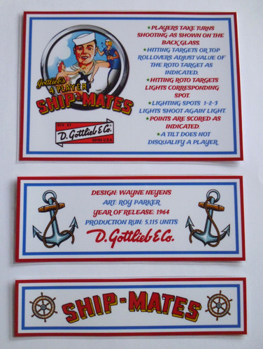 Ship mates gottlieb 1964 - *, 'ship-mates'