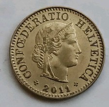 Moneta 5 rappen Svizzera 2011
