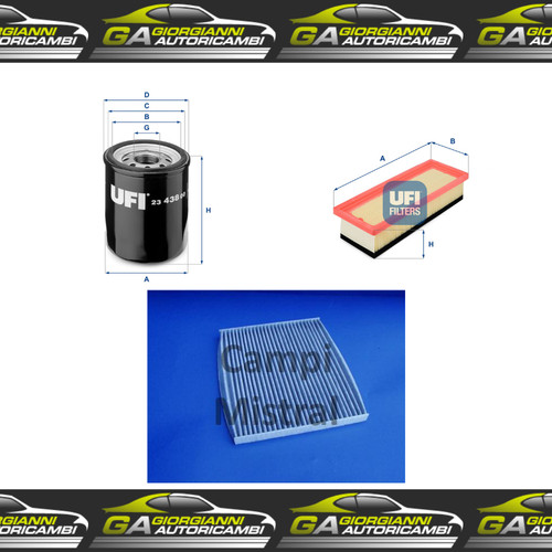 Kit tagliando ufi fiat punto - kit,