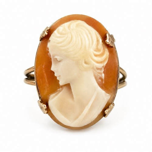 Anello cammeo conchiglia